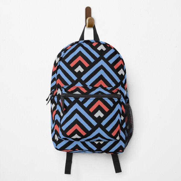 Item preview, Geometric Triangles with Colorful Seamless Pattern - Blue, Black, Red designed and sold by SofiaOnAir.