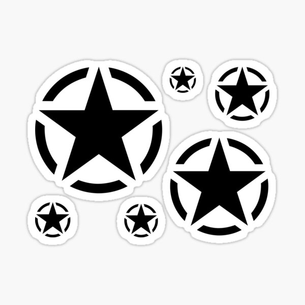 "Star Stencil Vintage Decal Style" Sticker for Sale by Garaga Redbubble