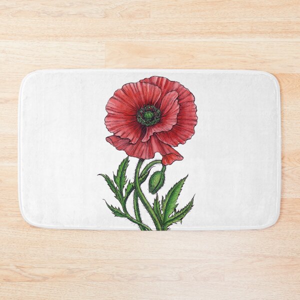 Item preview, Red poppy, watercolor and ink designed and sold by Katerina Mitkova Kirilova.