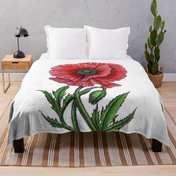 Item preview, Red poppy, watercolor and ink designed and sold by Katerina Mitkova Kirilova.