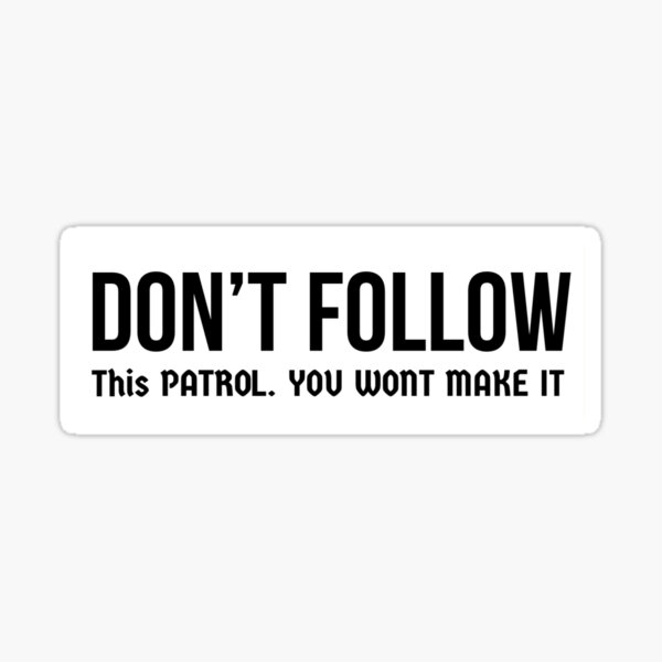 Ne suivez pas Sticker