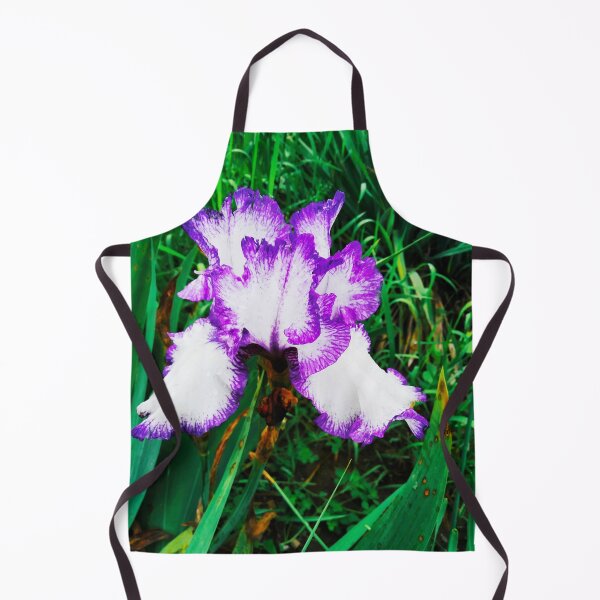 Item preview, Tender white and violet iris, natural background designed and sold by helenkaiy.