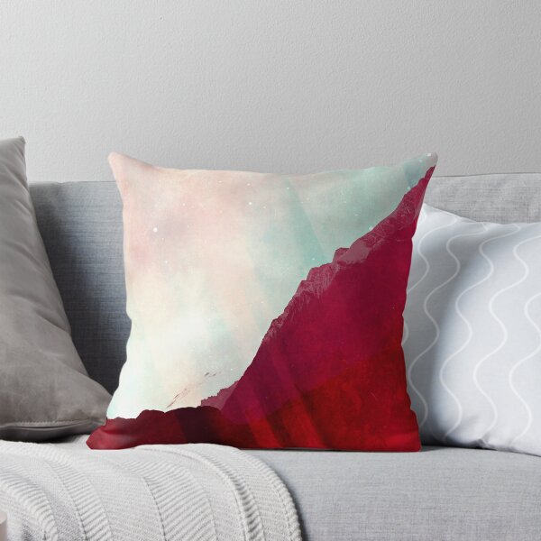Item preview, Red and turquoise abstract landscape designed and sold by Spectokular.