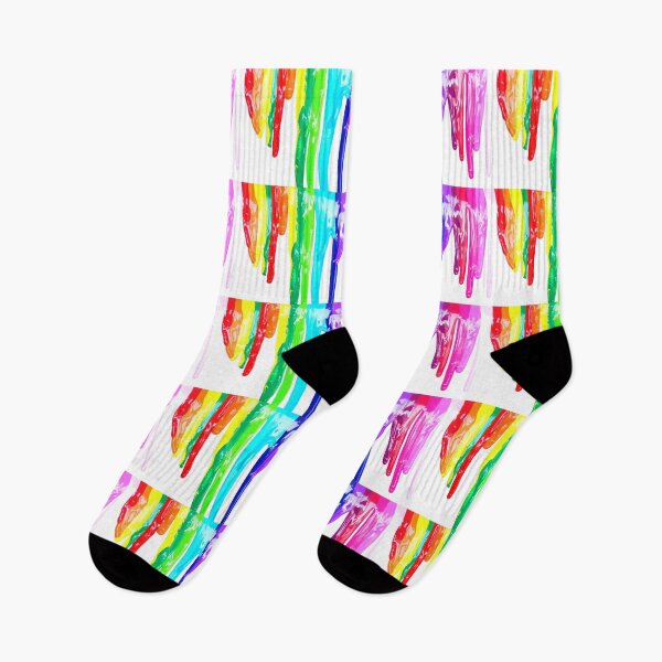 Item preview, multicolored paint drippings, rainbow colors.  designed and sold by Passmr.
