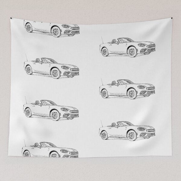 Item preview, Abarth 124 Wireframe designed and sold by Auto-Prints.