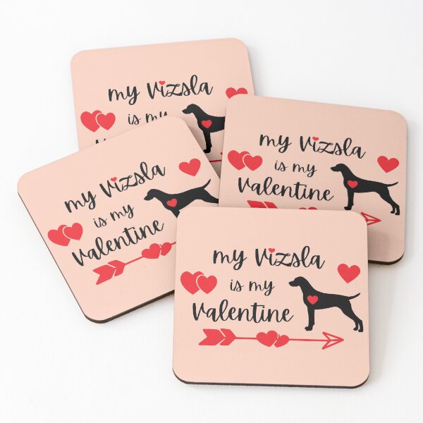 Item preview, My Vizsla is my Valentine, Hungarian Vizsla Valentine designed and sold by FunShirtDesigns.
