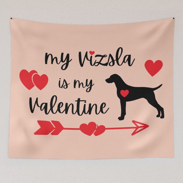Item preview, My Vizsla is my Valentine, Hungarian Vizsla Valentine designed and sold by FunShirtDesigns.