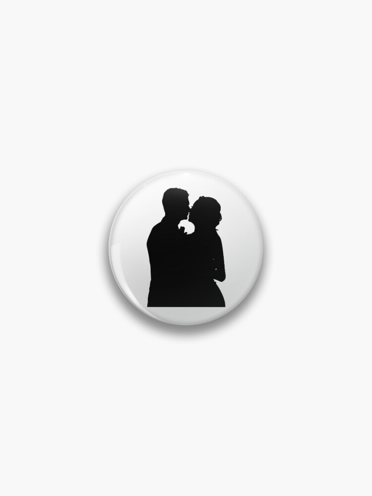 cuddling couple silhouette | perfect gift for him/her | Pin