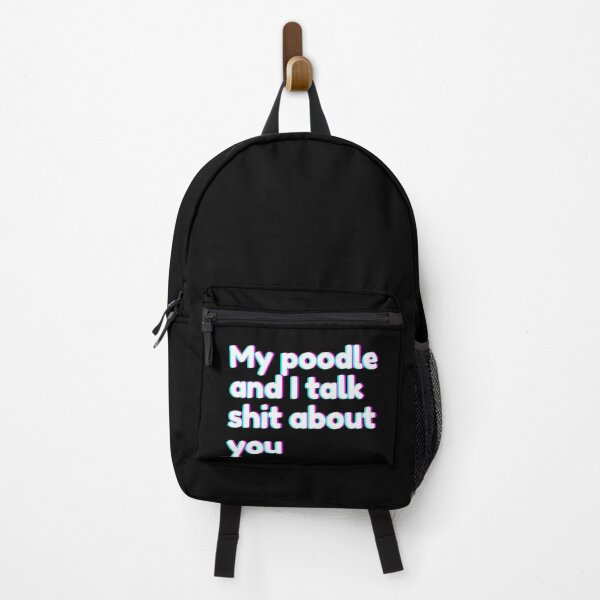 Item preview, My poodle and I talk shit about you - poodle puns designed and sold by Paperfly Studio.