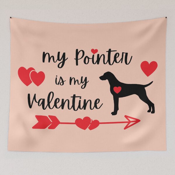 Item preview, My Pointer is my Valentine, GSP Valentine, Pointer Valentine designed and sold by FunShirtDesigns.