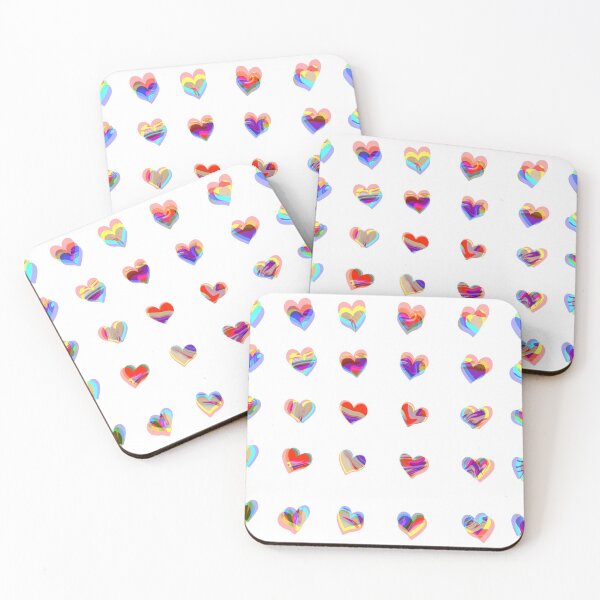 Item preview, 3d Chrome Colorful Hearts designed and sold by Moon Dust.