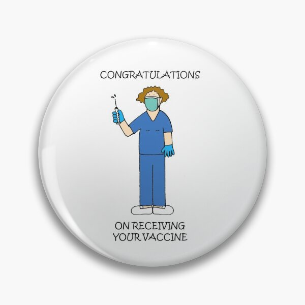 Item preview, Congratulations on Receiving Your Vaccine Cartoon Nurse designed and sold by KateTaylor.