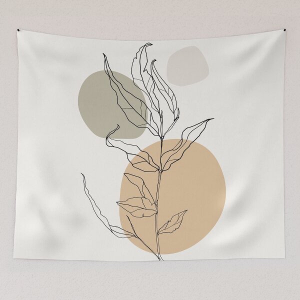 Item preview, One Line Drawing Botanical Print designed and sold by LoredanaOleinic.