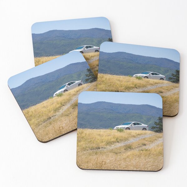 Item preview, White Sport Car Mountain Background  designed and sold by KarenWoodArt.
