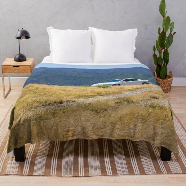 Item preview, Fondo de montaña de coche deportivo blanco designed and sold by KarenWoodArt.
