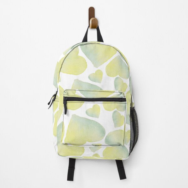 Item preview,  Yellow and green hearts on white backdrop.  Watercolor pattern with hearts. Bright hand-drawn romantic pri designed and sold by Canatic.