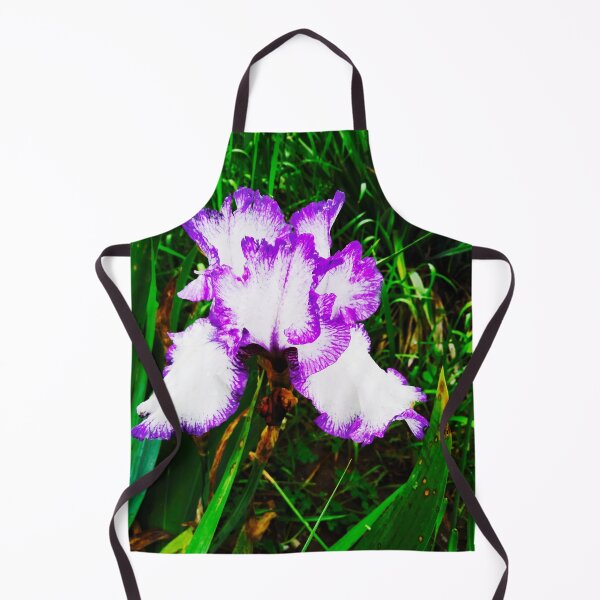 Item preview, Tender white and violet iris, natural background designed and sold by helenkaiy.