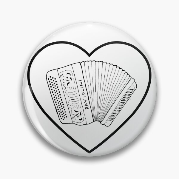 Item preview, Accordion Valentine - Chromatic Button Accordion in a Heart designed and sold by SavageMyrtle.