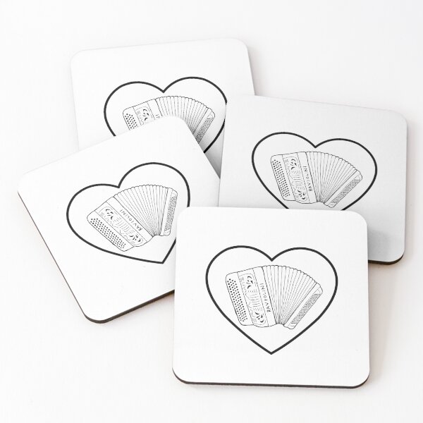 Item preview, Accordion Valentine - Chromatic Button Accordion in a Heart designed and sold by SavageMyrtle.
