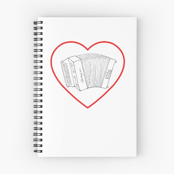 Item preview, Accordion Valentine - Diatonic Button Accordion in a Heart designed and sold by SavageMyrtle.