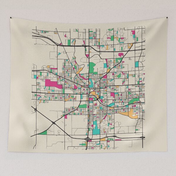 Item preview, South Bend, Indiana Street Map designed and sold by A Deniz Akerman.