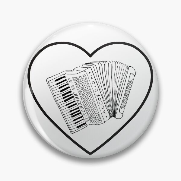 Item preview, Accordion Valentine - Piano Accordion in a Heart designed and sold by SavageMyrtle.