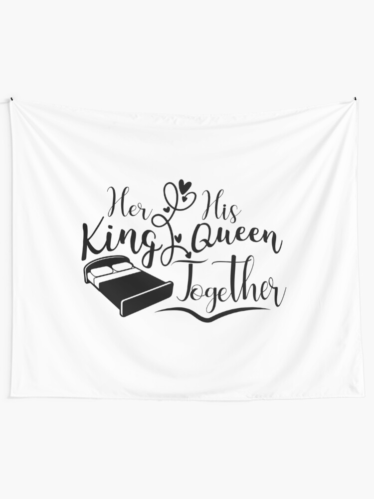 Alternate view of Her His King Queen Together Tapestry