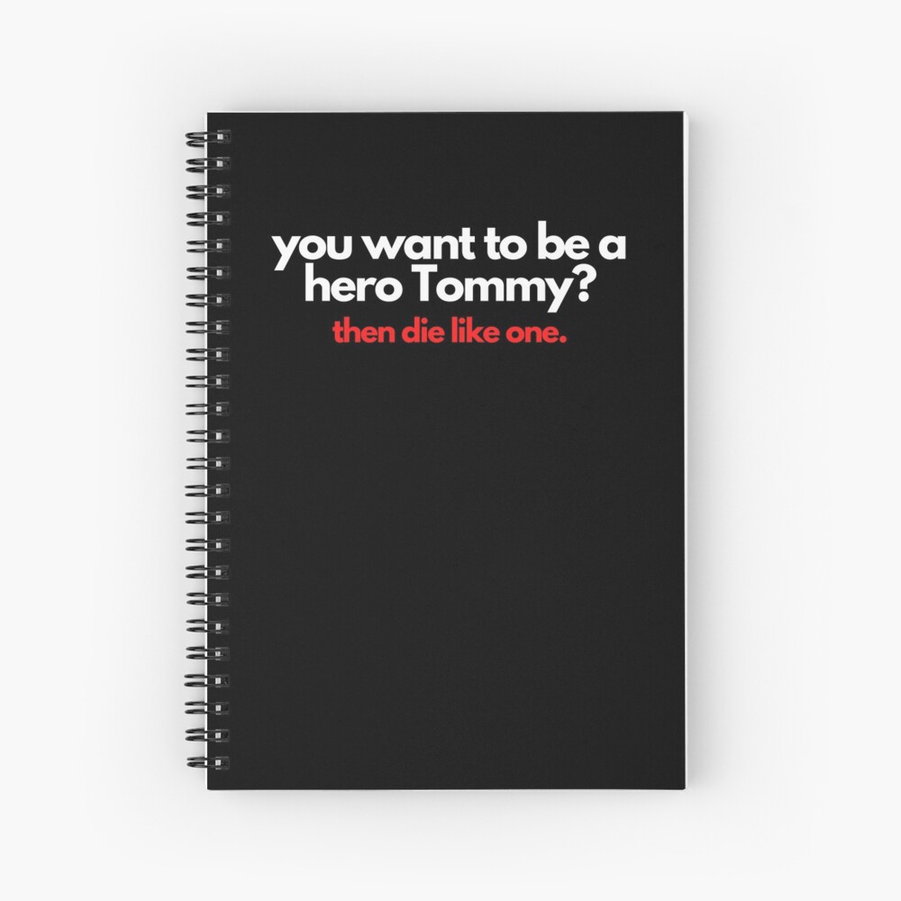 "Technoblade you want to be a Hero Tommyinnit Quote" Spiral Notebook