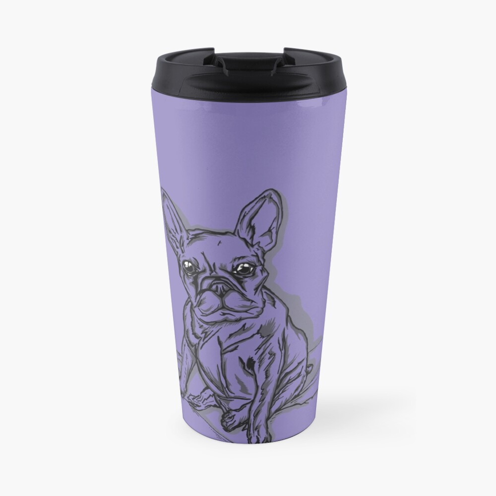 Purple Frenchie Travel Mug