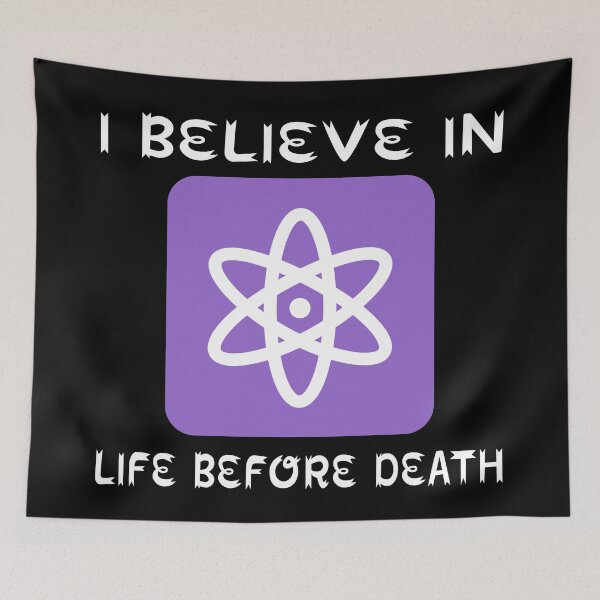 Item preview, I Believe In Life Before Death Atheist Gift Husband Wife designed and sold by cattiktoks1718.