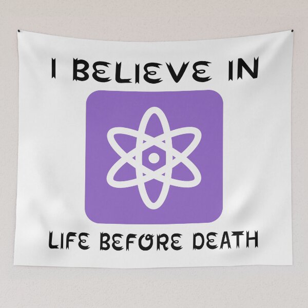 Item preview, I Believe In Life Before Death Atheist Gift Husband Wife designed and sold by cattiktoks1718.
