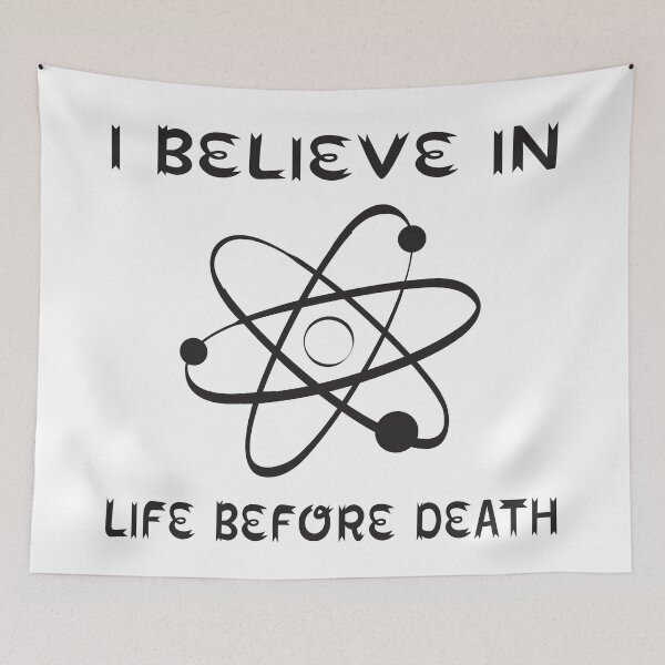 Item preview, I Believe In Life Before Death Atheist Gift Husband Wife designed and sold by cattiktoks1718.
