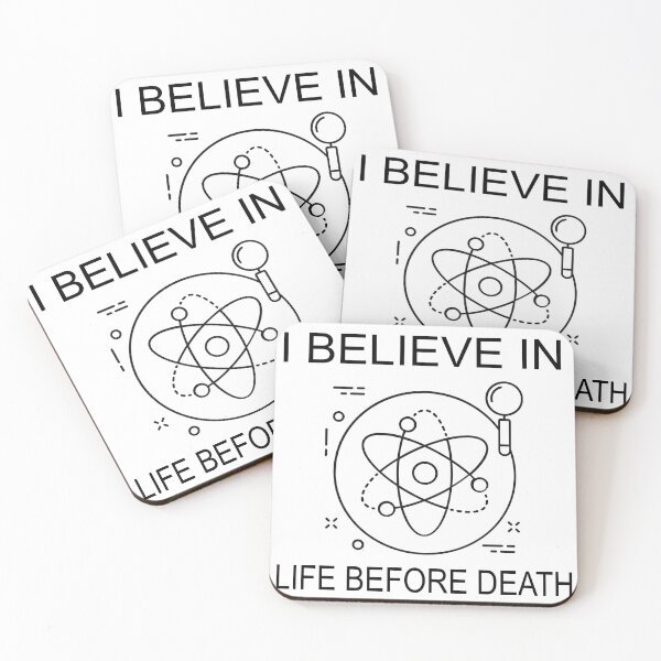 Item preview, I Believe In Life Before Death Atheist Gift Husband Wife designed and sold by cattiktoks1718.
