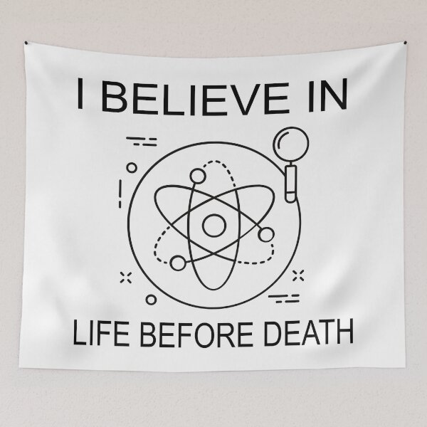 Item preview, I Believe In Life Before Death Atheist Gift Husband Wife designed and sold by cattiktoks1718.