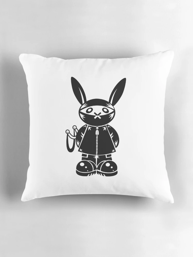 Thumbnail 3 of 4, Pillow, Sab it! Rabbit! designed and sold by drewmonkey.