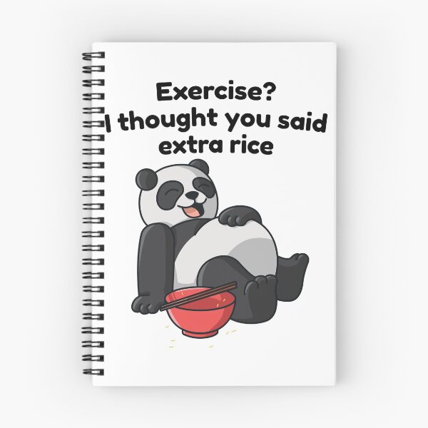 Item preview, Panda food funny quote exercise I thought you said extra-rice designed and sold by 123428094.