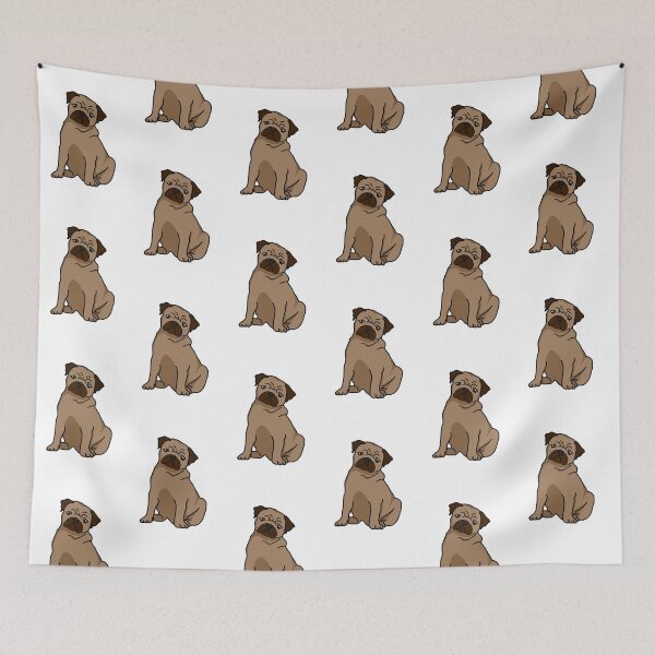 Item preview, Percy the Pug Pattern designed and sold by SmokeyCarbonite.