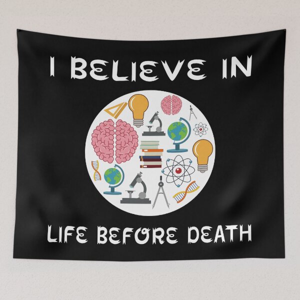 Item preview, I Believe In Life Before Death Atheist Gift Husband Wife designed and sold by cattiktoks1718.