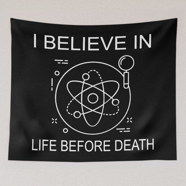 Item preview, I Believe In Life Before Death Atheist Gift Husband Wife designed and sold by cattiktoks1718.