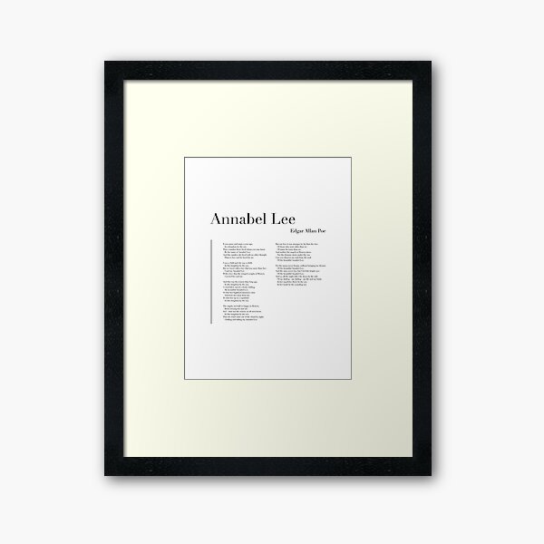 Item preview, Annabel Lee by Edgar Allan Poe designed and sold by wisemagpie.
