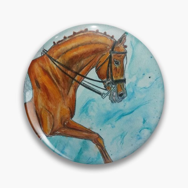 Item preview,  Watercolor dressage horse portrait designed and sold by horseaddicted.