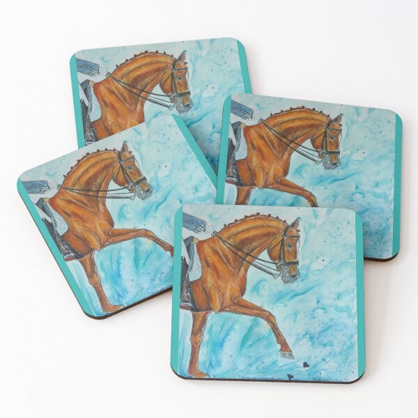 Item preview,  Watercolor dressage horse portrait designed and sold by horseaddicted.
