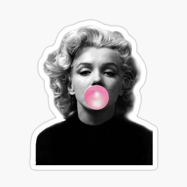 Marylin Monroe chicle 2 Pegatina
