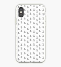 White Pattern Frenchie iPhone Case