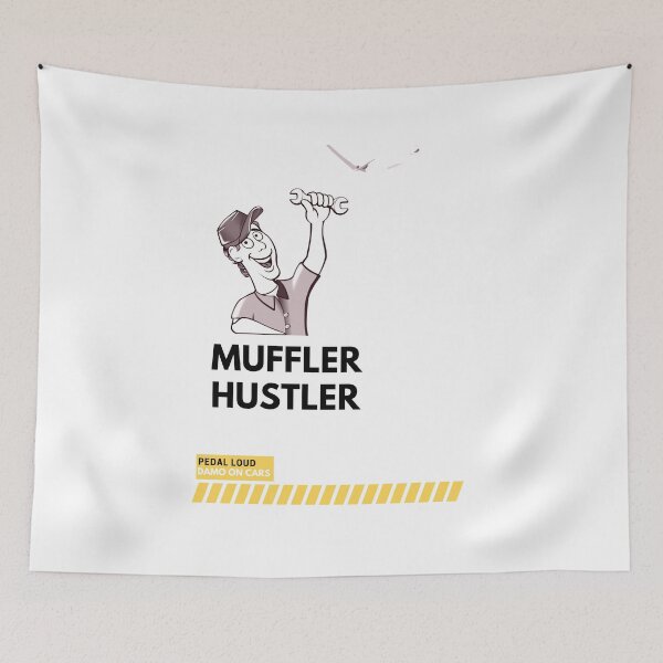Item preview, Exhaust car enthusiast repair guy aka the muffler hustler designed and sold by PedalLoud.