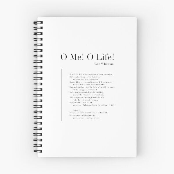Item preview, O Me! O Life! by Walt Whitman designed and sold by wisemagpie.