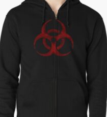 Biohazard symbol Zipped Hoodie