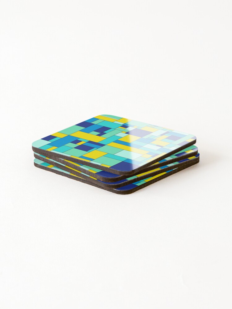 Thumbnail 4 of 5, Coasters (Set of 4), Rectangular pattern designed and sold by MDKawaii.