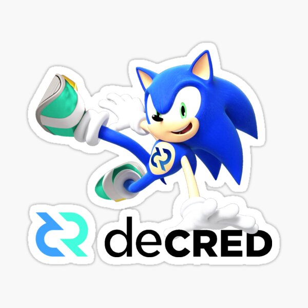 Decred the hedgehog v2 Sticker