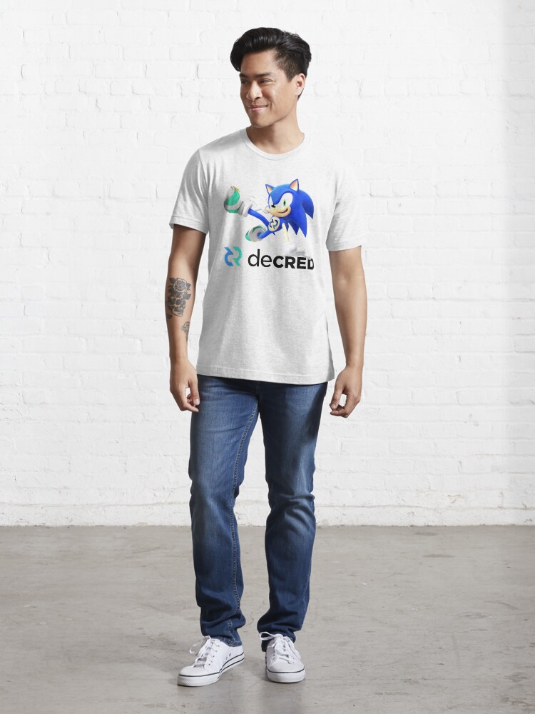 Alternate view of Decred the hedgehog ™ v2 'Design timestamped by https://timestamp.decred.org/' Essential T-Shirt